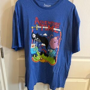 Adventure Time Blue Mens XL Shirt